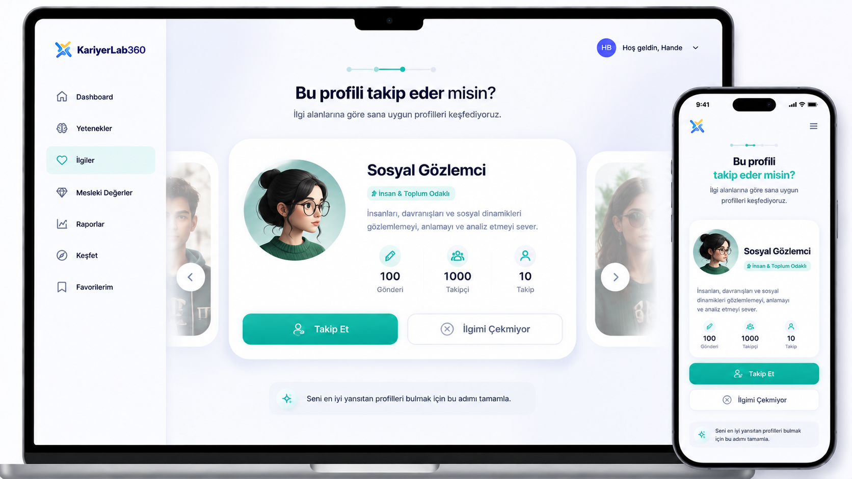 Profil ilgi kartı